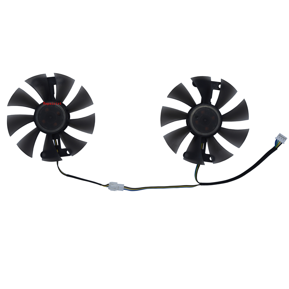 Rx 580 8Gb 2048Sp Gpu - 2 sztuk/zestaw, wentylator karty graficznej, średnica
