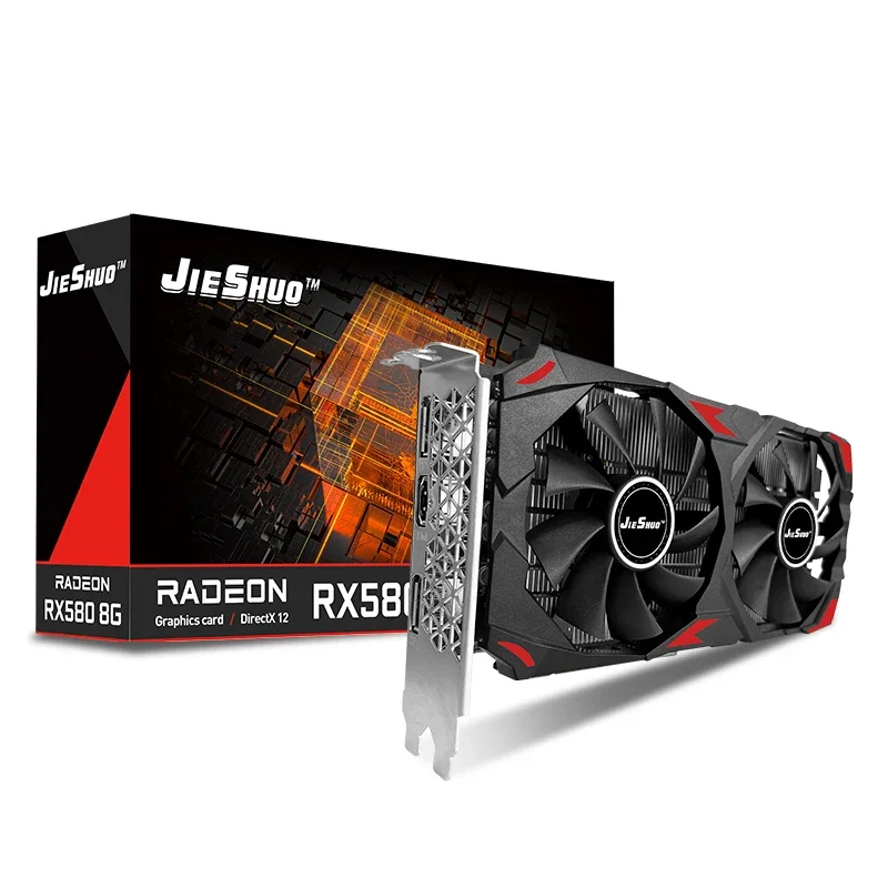 Rx 580 8Gb 2048Sp Gpu - Karty graficzne JIESHUO AMD RX 580